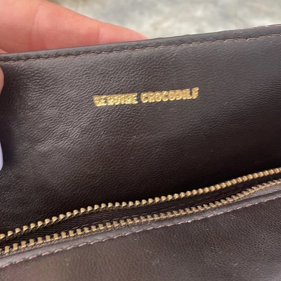 LAI authentic crocodile gold chain purse - Picture 10 of 10